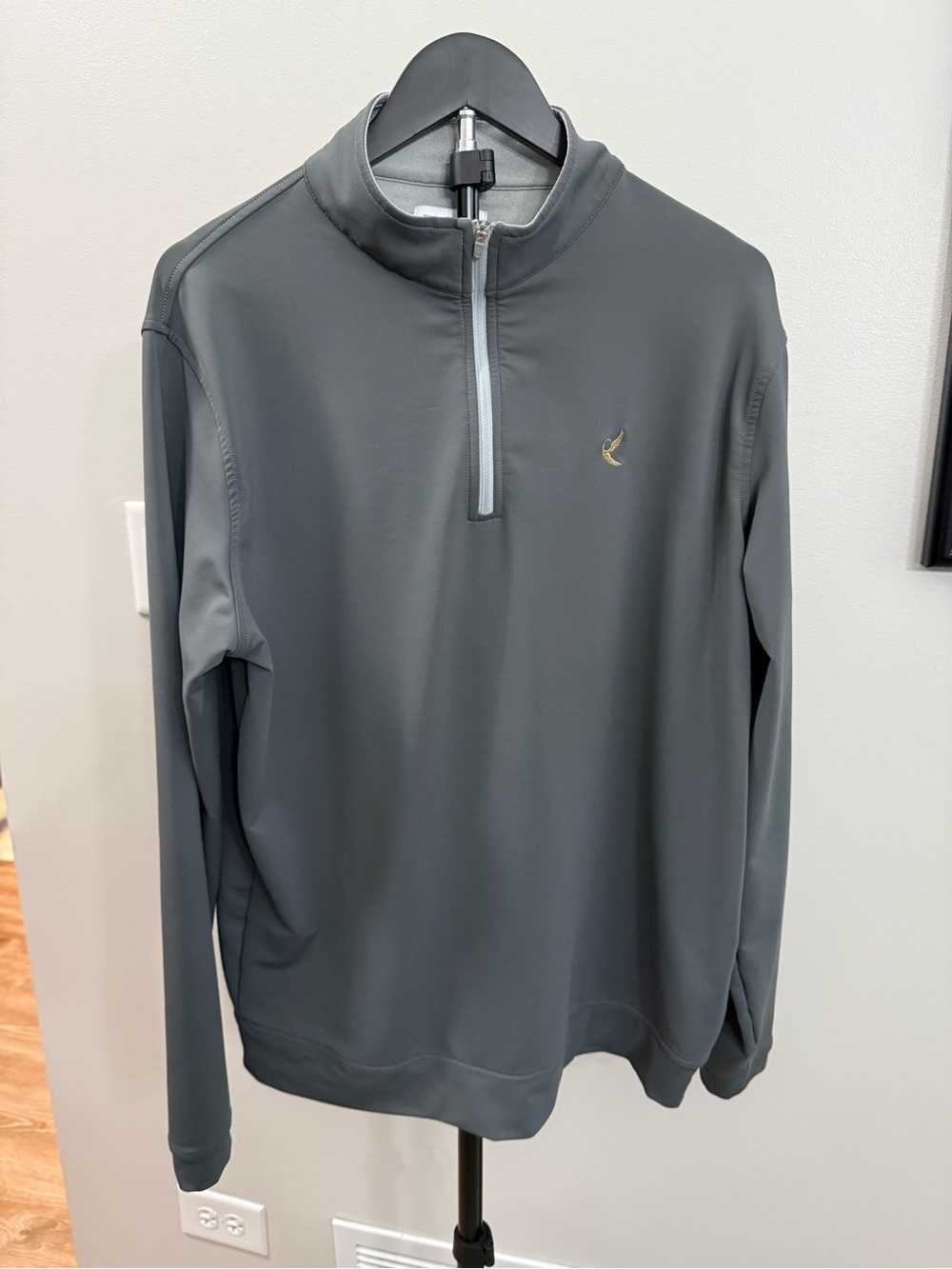 Peter Millar Slate Gray Lightweight Quarter-Zip Shirt Jacket